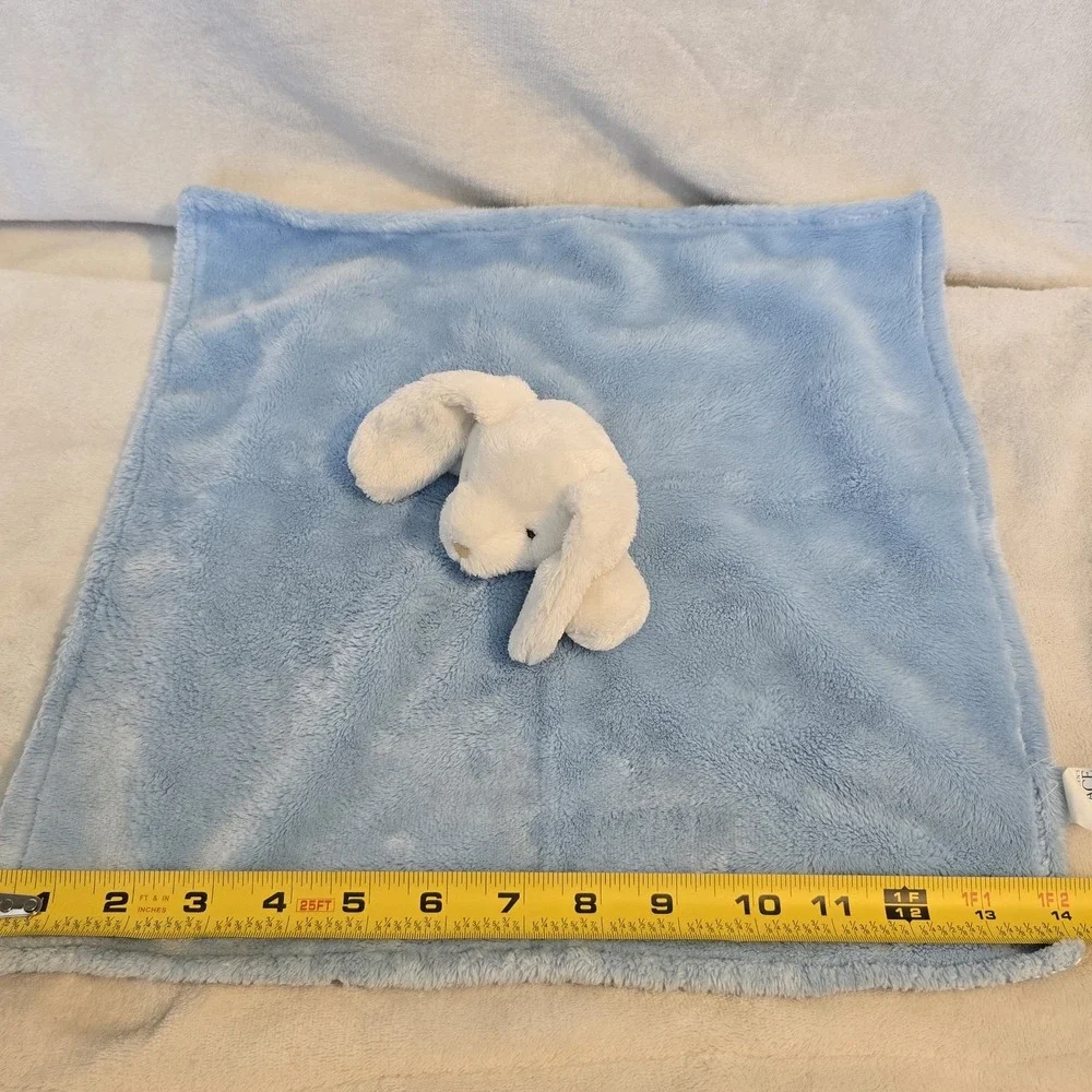 The Children's Place Blue Bunny Rabbit Lovey Security Blanket Satin Plush Baby